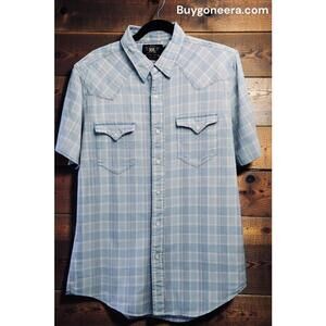 Ralph Lauren Double RRL Men's Western Short Sleeve Shirt. Plaid ~ Size Large